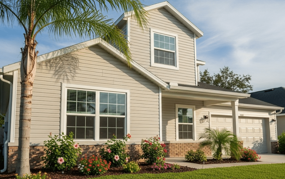 Florida residential house with insulated siding