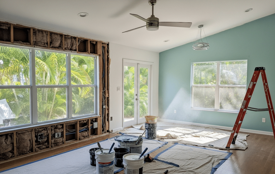 living room remodeling project