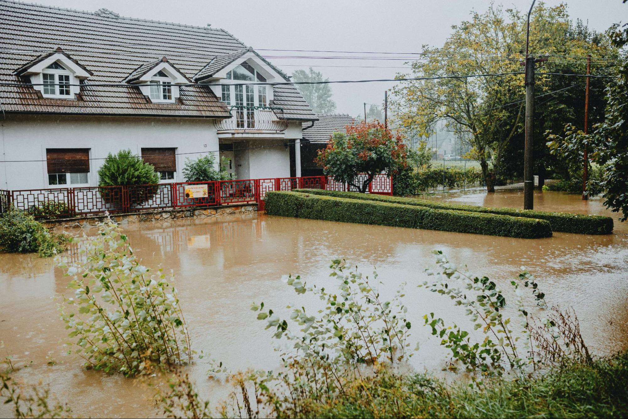 flooded house, highlighting the need for RNC Restoration Services