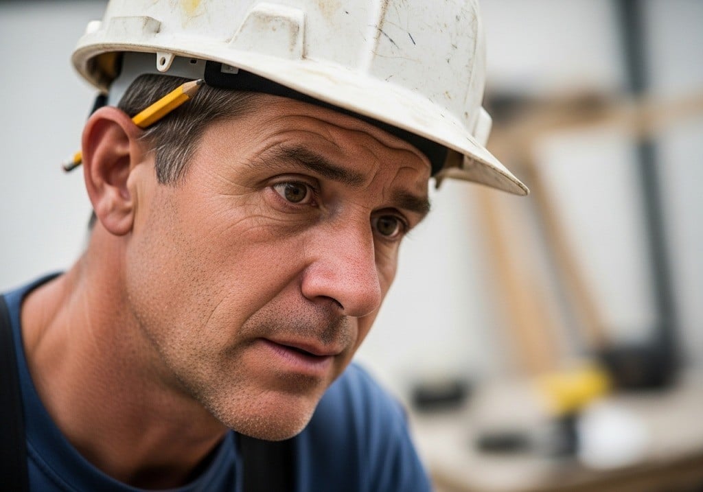 man with hard hat 