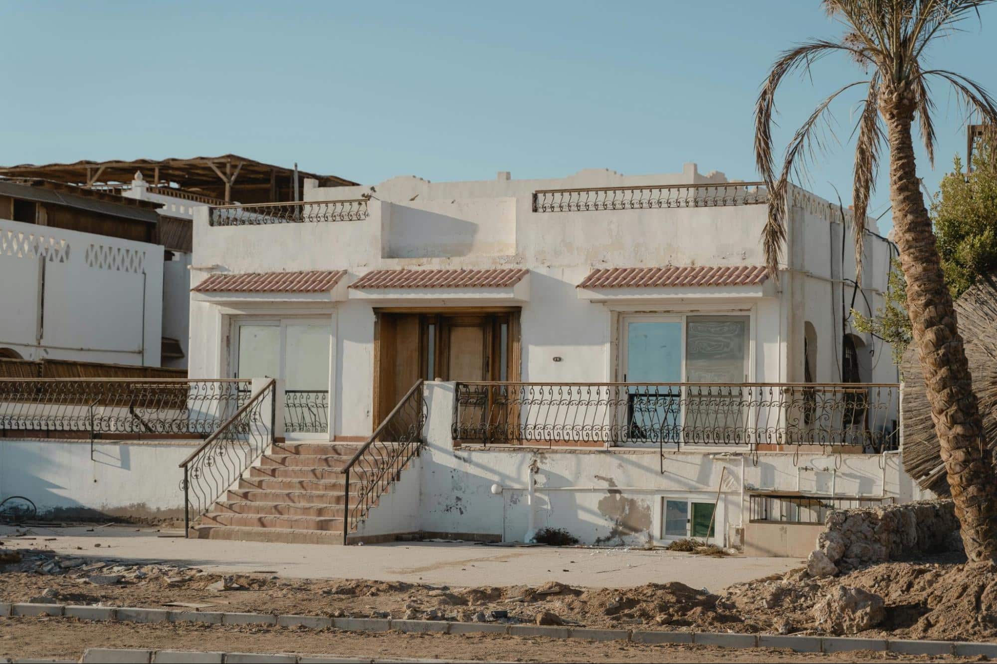 damaged house