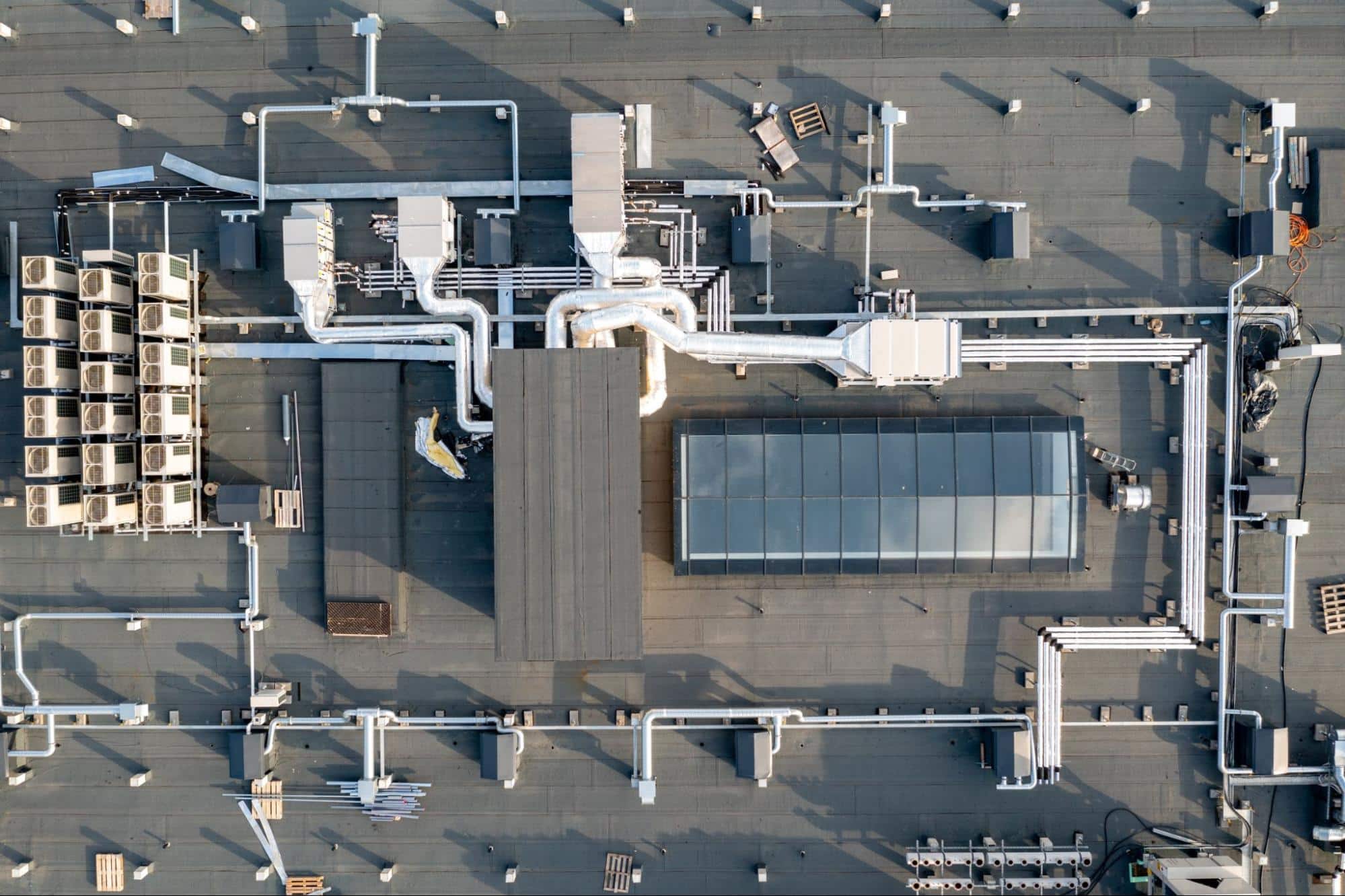 ventilation system on building roof
