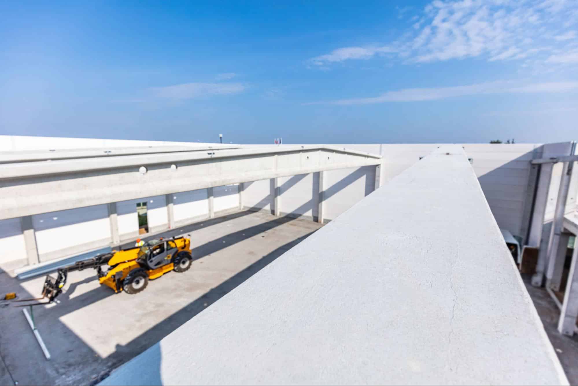 warehouse roof construction