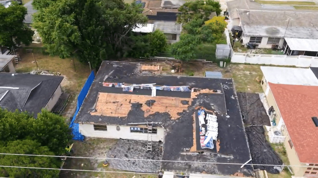 roof under repair by RNC