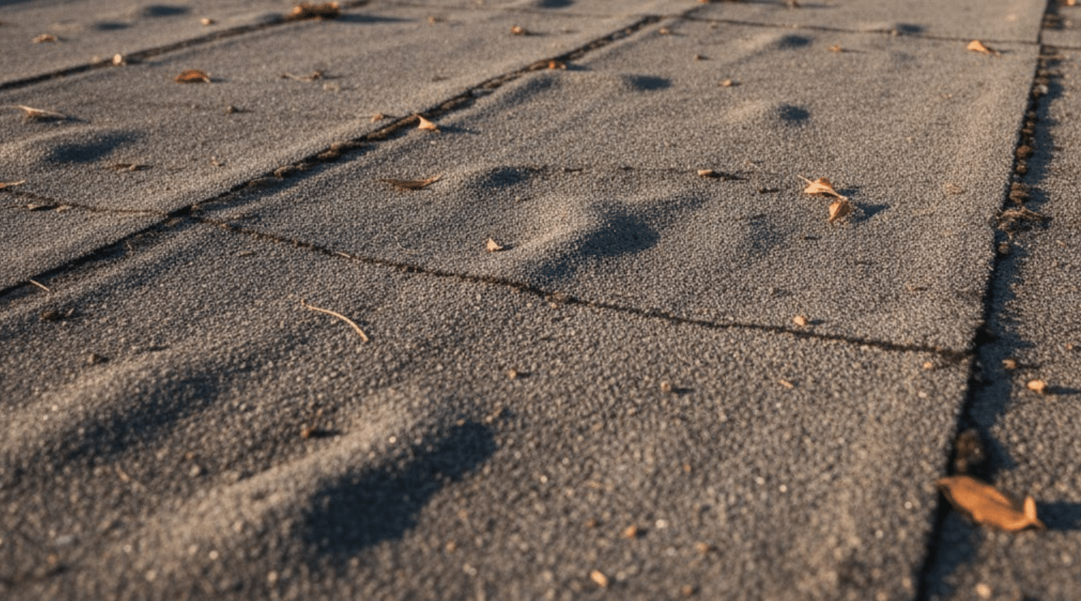 blistered flat roof surface